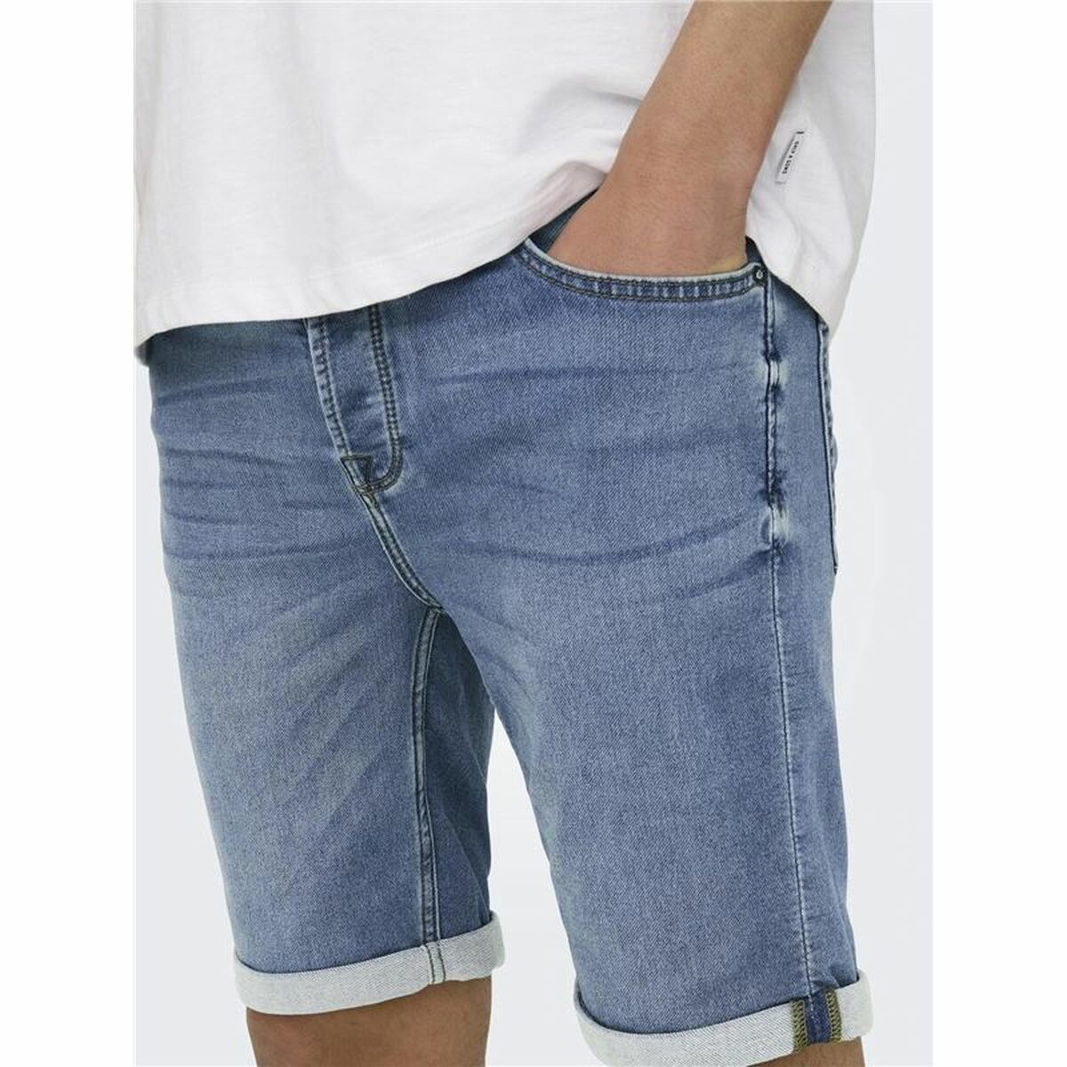 Men's Denim Shorts Only & Sons Onsply 8584 Blue Denim Blue-3