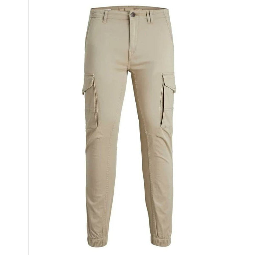 Trousers Jack & Jones JPSTPAUL JJFLAKE CARGO CROCKERY NOOS 12193754 Beige-1