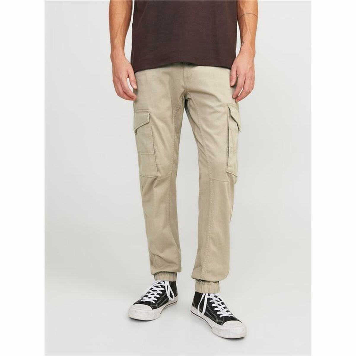 Trousers Jack & Jones JPSTPAUL JJFLAKE CARGO CROCKERY NOOS 12193754 Beige-5