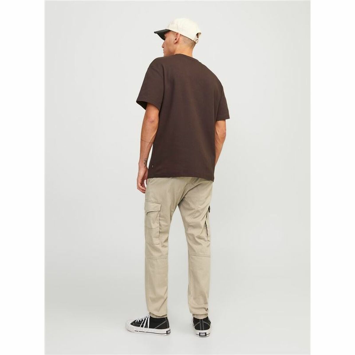 Trousers Jack & Jones JPSTPAUL JJFLAKE CARGO CROCKERY NOOS 12193754 Beige-4