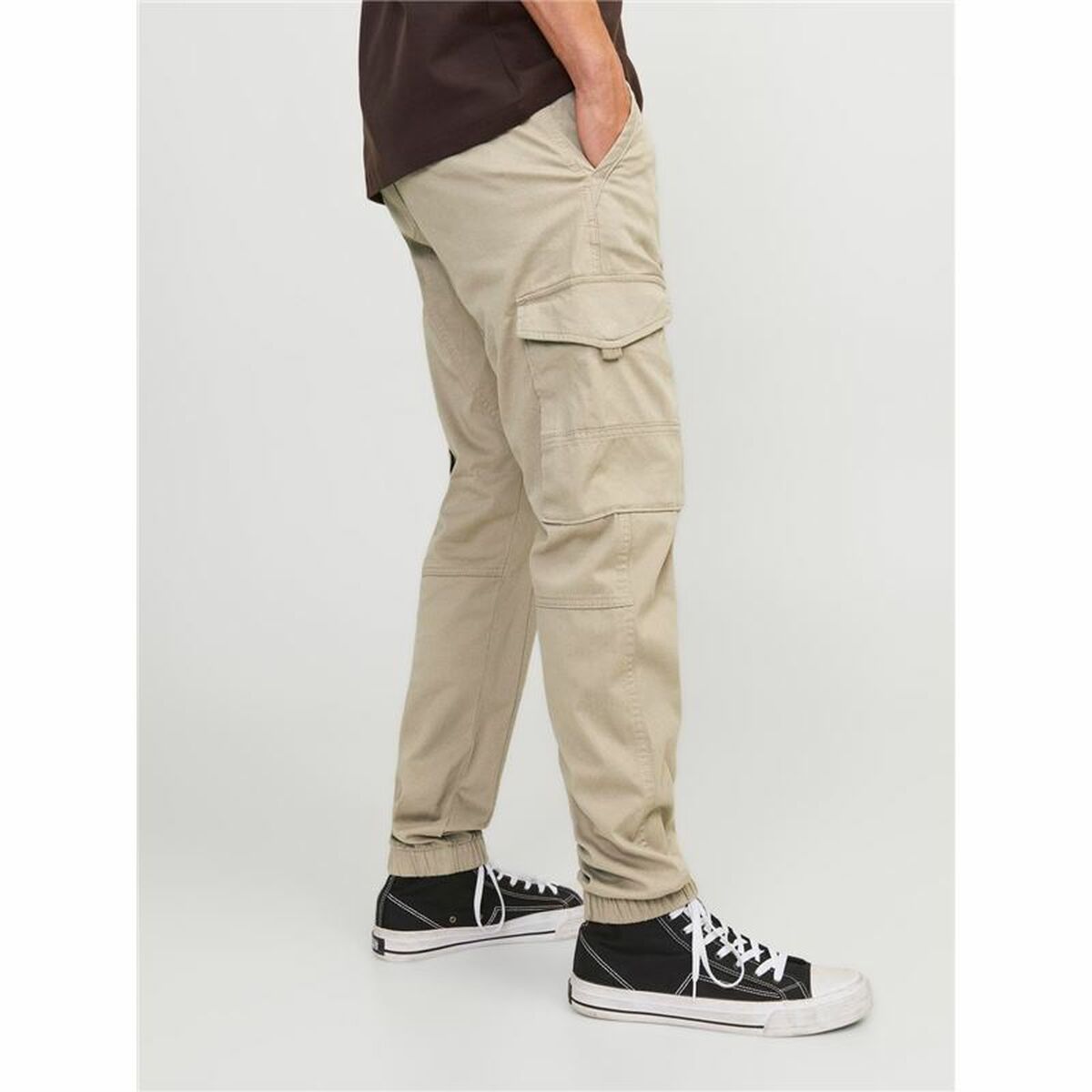 Trousers Jack & Jones JPSTPAUL JJFLAKE CARGO CROCKERY NOOS 12193754 Beige-2