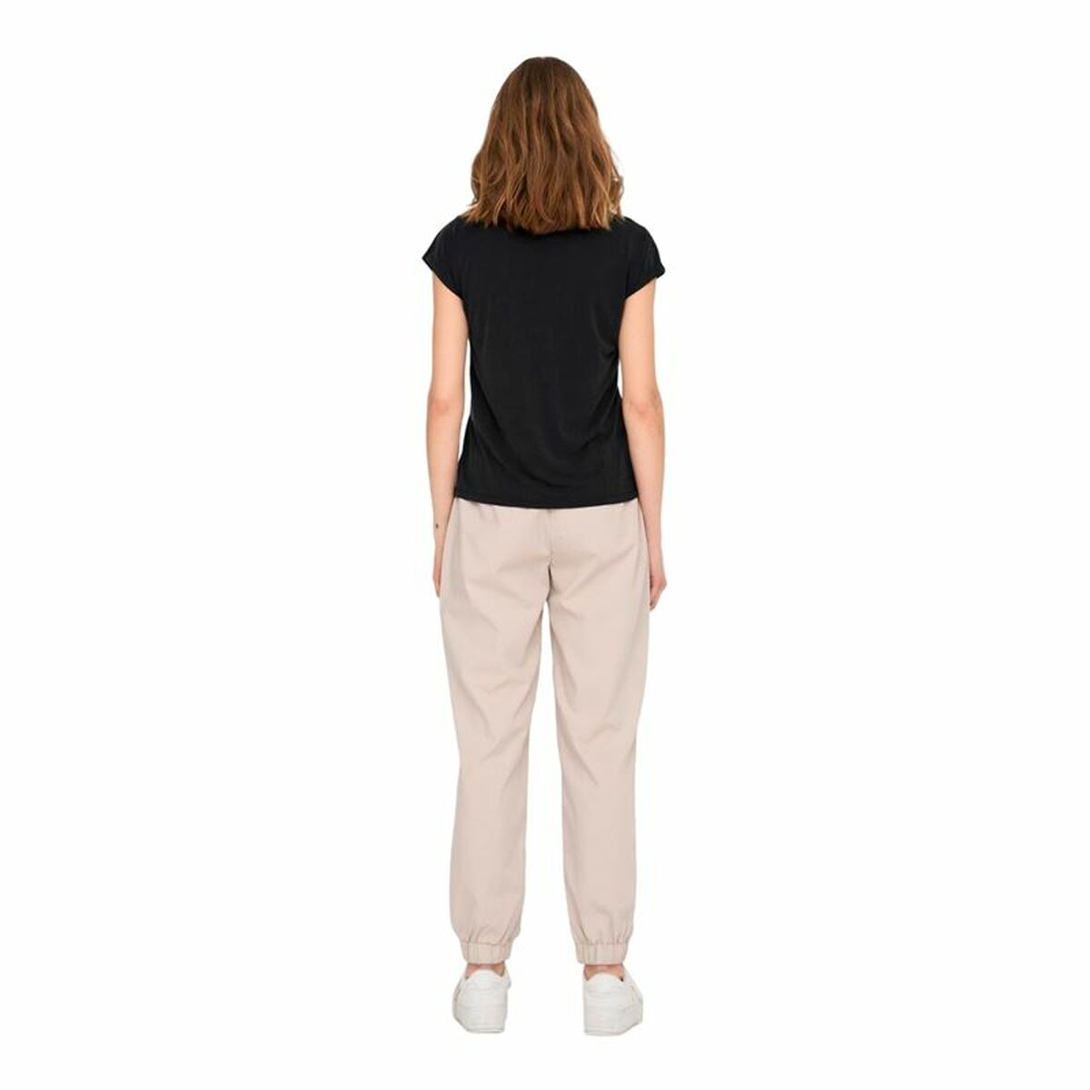 Women’s Short Sleeve T-Shirt Only Onlfree Life Mod.V-Neck Black-1
