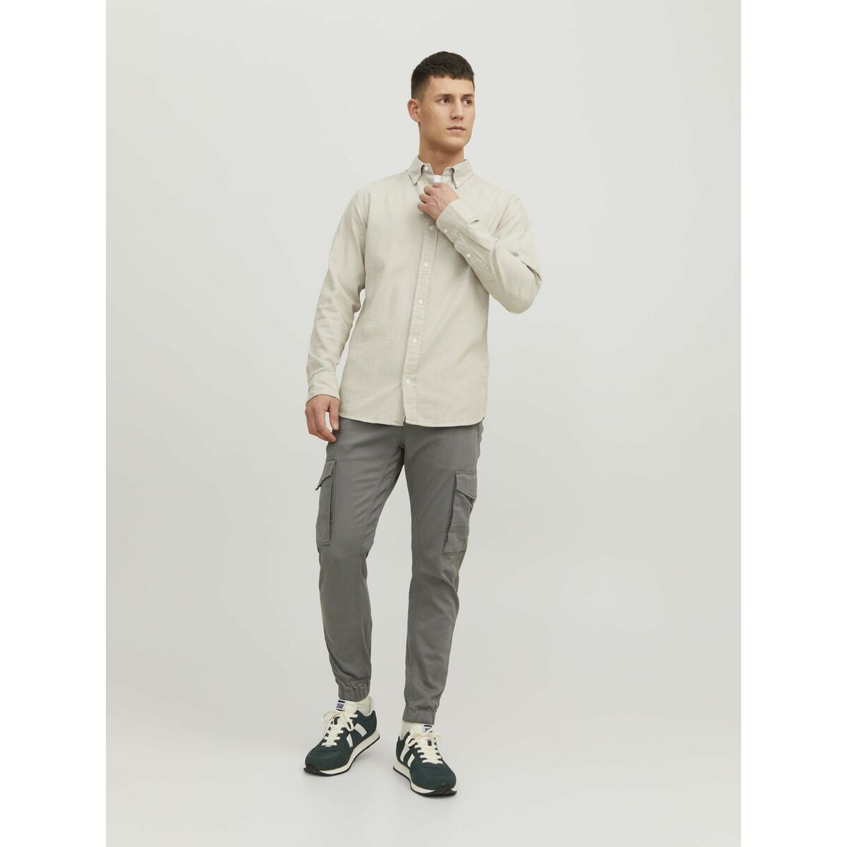 Trousers Jack & Jones JPSTPAUL JJFLAKE CARGO 12139912 Grey-32