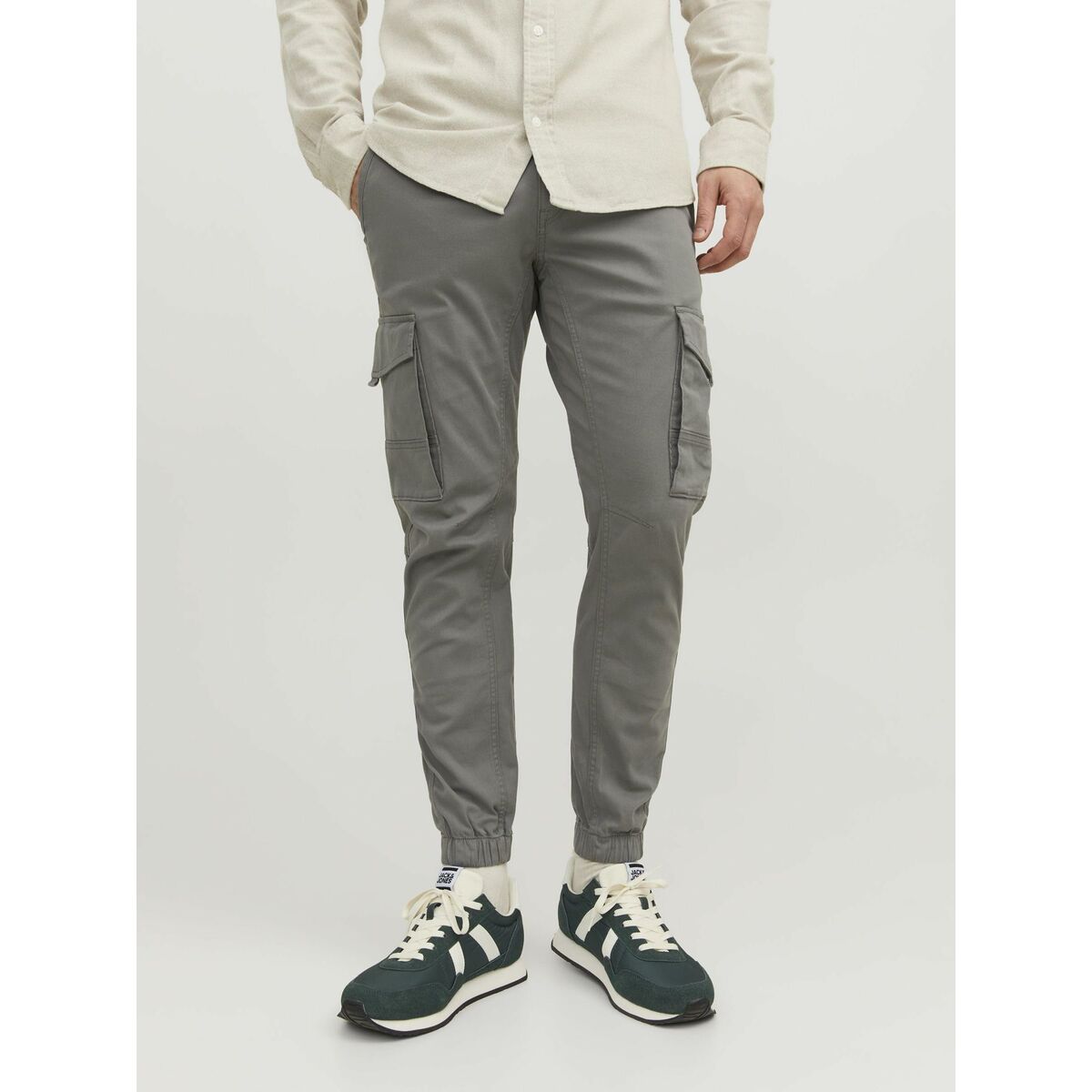 Trousers Jack & Jones JPSTPAUL JJFLAKE CARGO 12139912 Grey-28