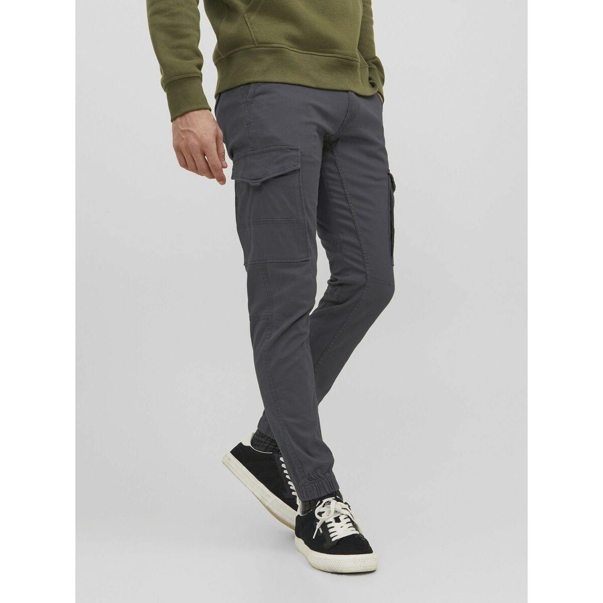 Trousers Jack & Jones JPSTPAUL JJFLAKE CARGO 12139912 Grey-21