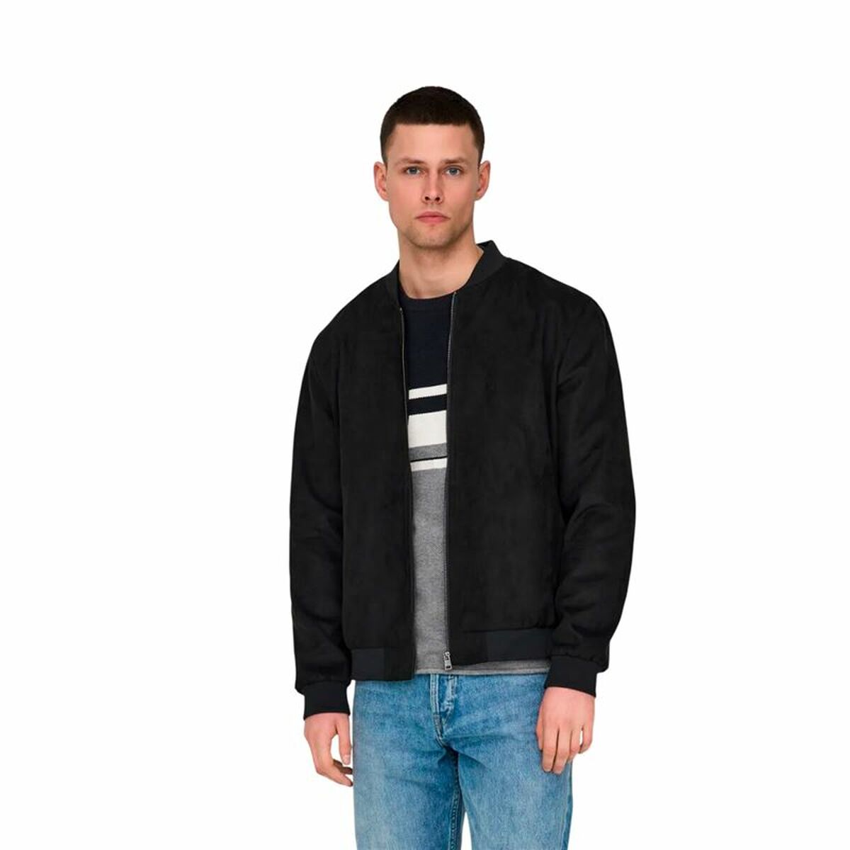 Men's Jacket Only & Sons Onslucas Fake Suede Bomber Otw-2