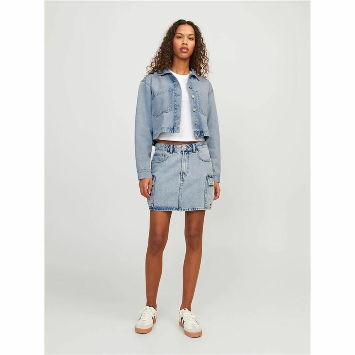 Skirt Jack & Jones Jxiris Mini Hw Cargo Blue-4