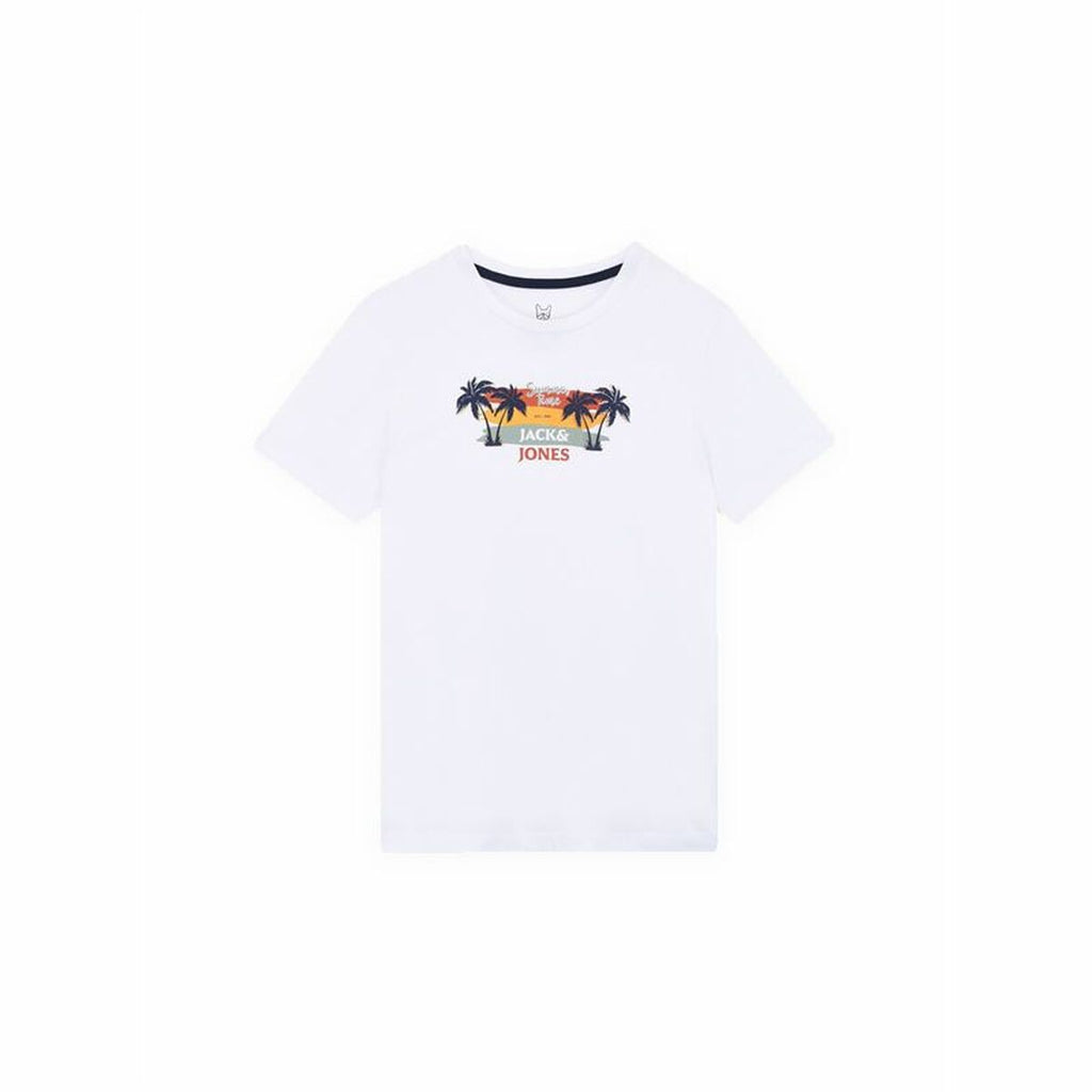 Child's Short Sleeve T-Shirt Jack & Jones Jjsummer Smu Vibe Tee White-0
