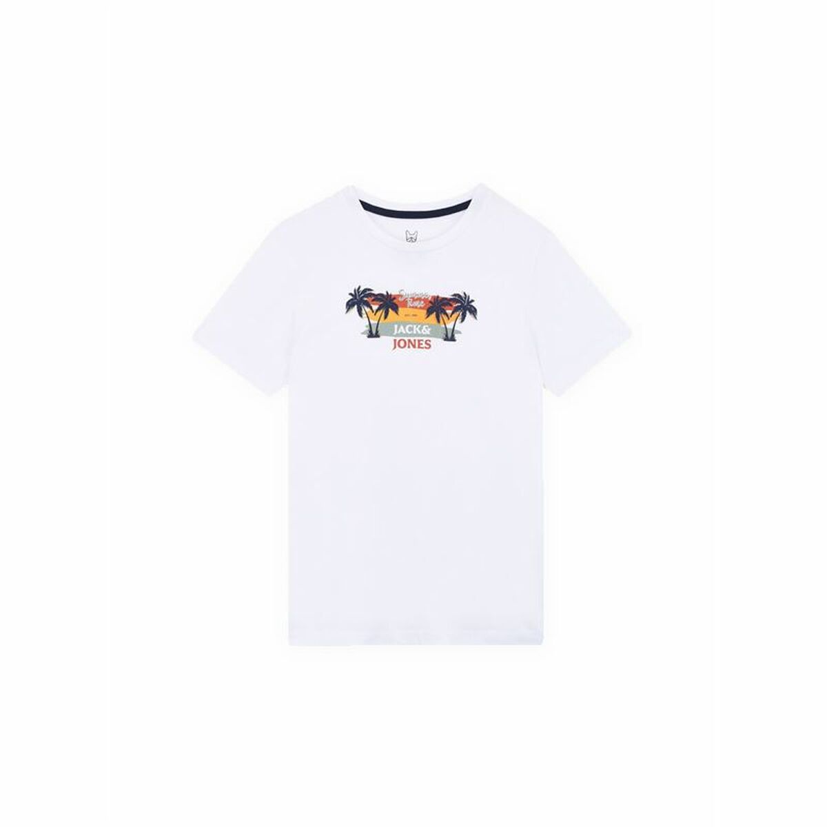 Child's Short Sleeve T-Shirt Jack & Jones Jjsummer Smu Vibe Tee White-0