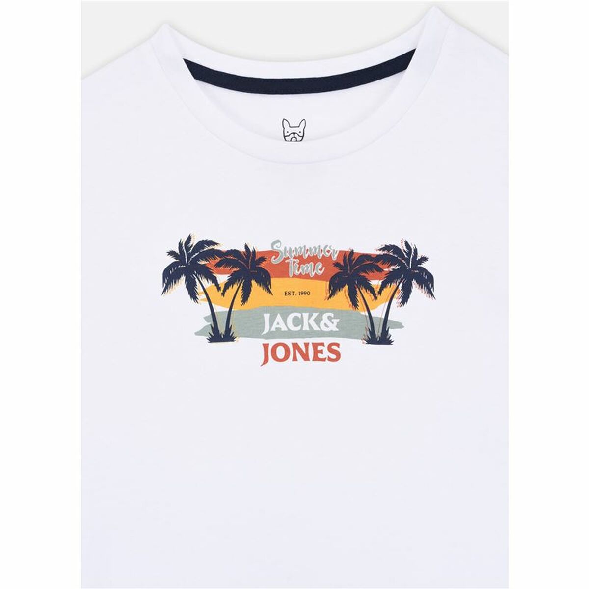 Child's Short Sleeve T-Shirt Jack & Jones Jjsummer Smu Vibe Tee White-2