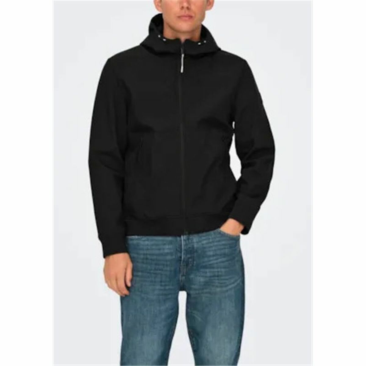 Men's Jacket Only & Sons Onsbowie Softshell Bomber Black-3