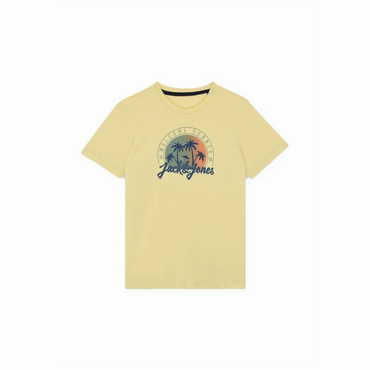 Child's Short Sleeve T-Shirt Jack & Jones Jjsummer Smu Vibe Tee Yellow-0