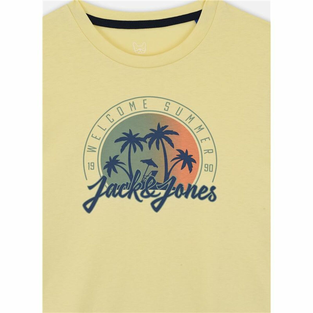 Child's Short Sleeve T-Shirt Jack & Jones Jjsummer Smu Vibe Tee Yellow-2