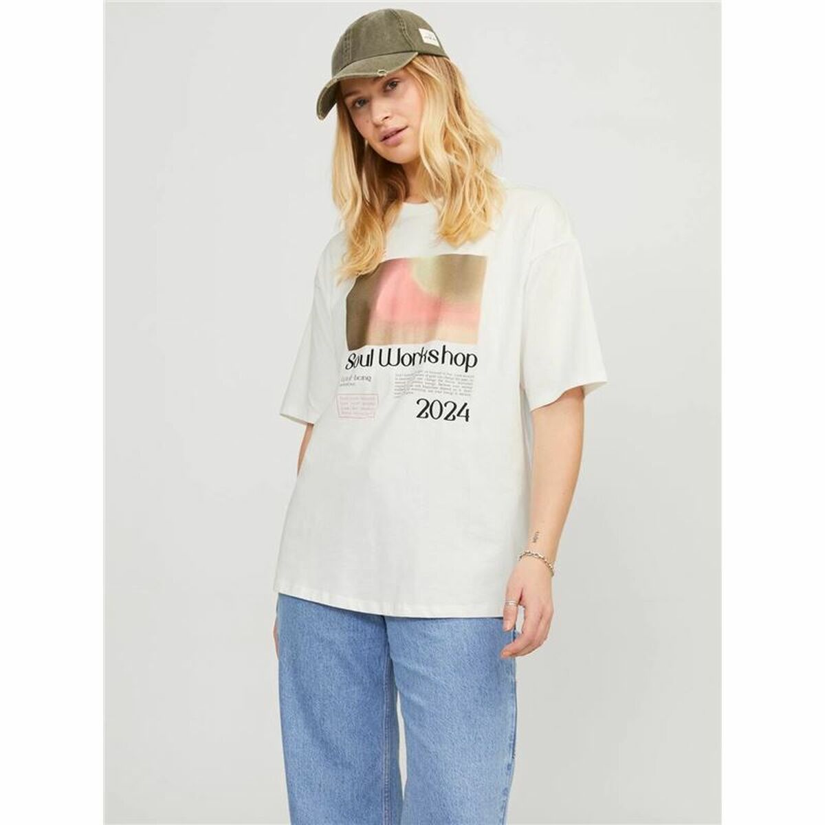 Women’s Short Sleeve T-Shirt Jack & Jones Jxpaige White-6