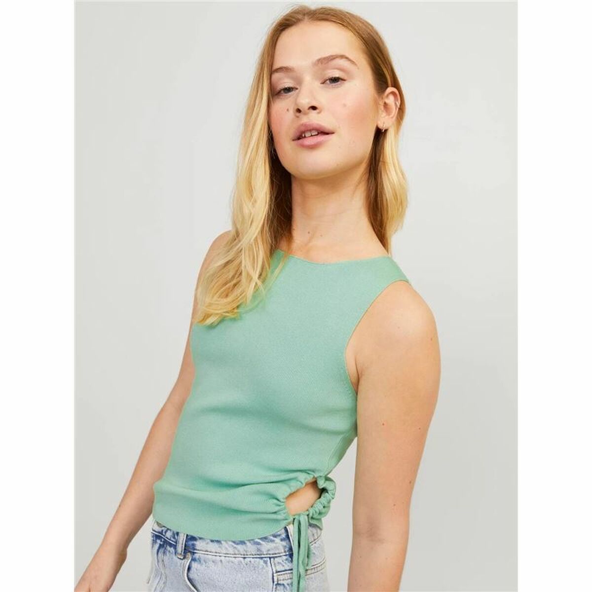 Tank Top Women Jack & Jones Jxdahlia Top Knit Green-1