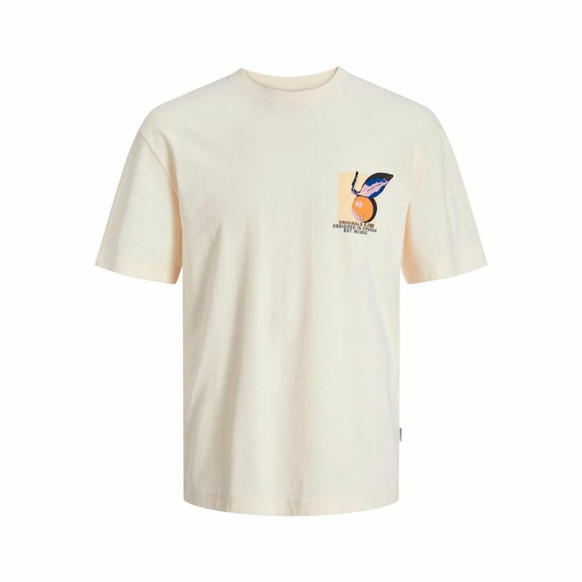 Child's Short Sleeve T-Shirt Jack & Jones tampa Back Beige-0