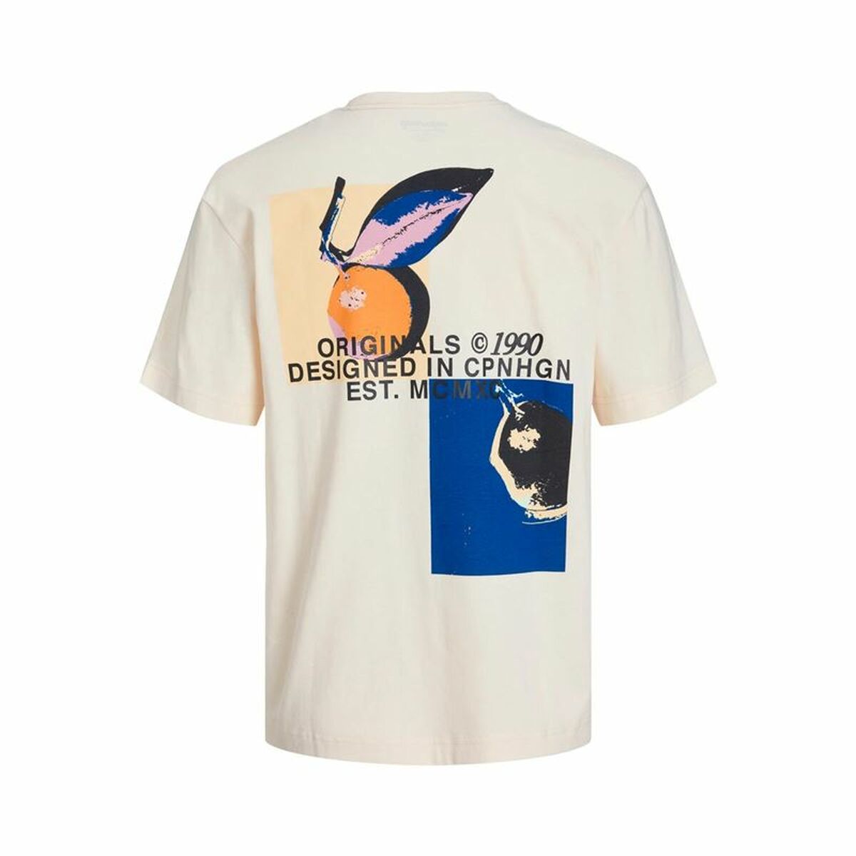 Child's Short Sleeve T-Shirt Jack & Jones tampa Back Beige-5