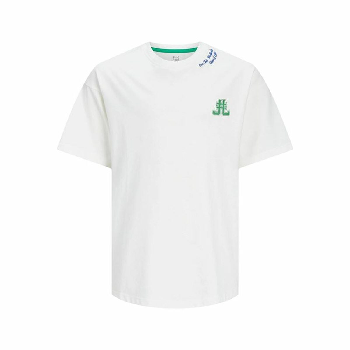 Child's Short Sleeve T-Shirt Jack & Jones Jorcole Back Print White Green-7
