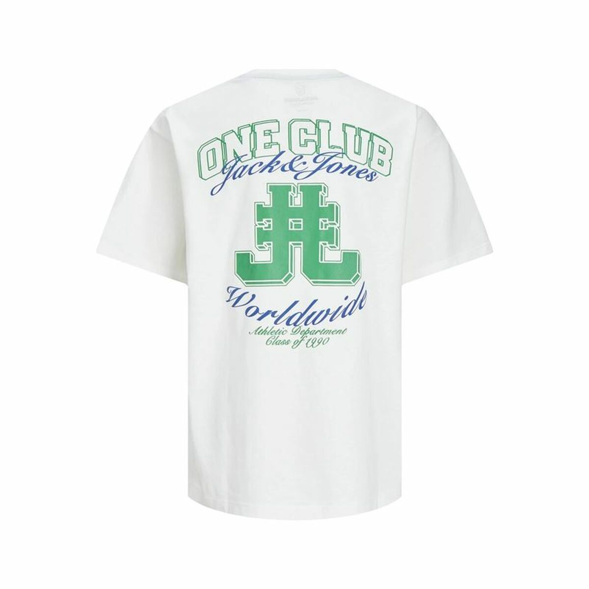 Child's Short Sleeve T-Shirt Jack & Jones Jorcole Back Print White Green-6