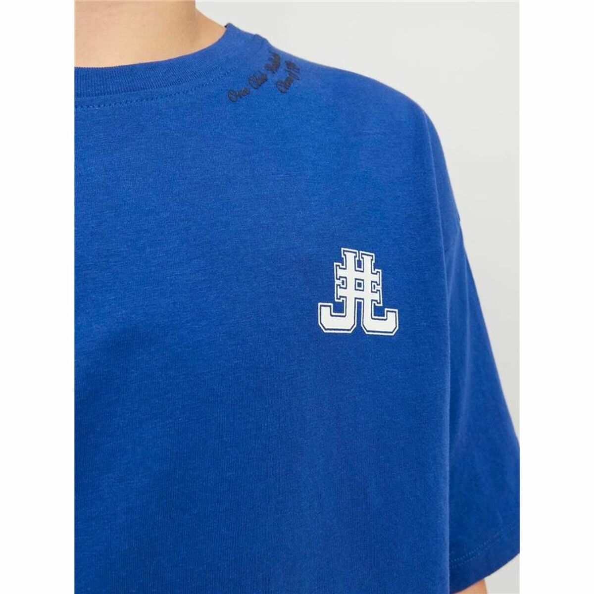 Child's Short Sleeve T-Shirt Jack & Jones Jorcole Back Print Dark blue-4