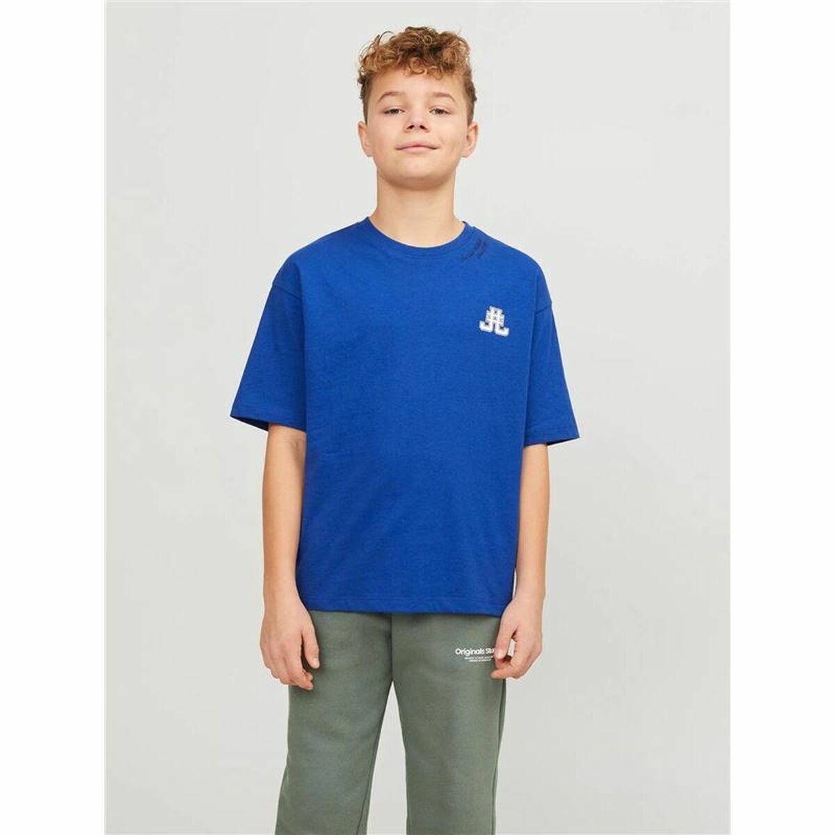 Child's Short Sleeve T-Shirt Jack & Jones Jorcole Back Print Dark blue-3