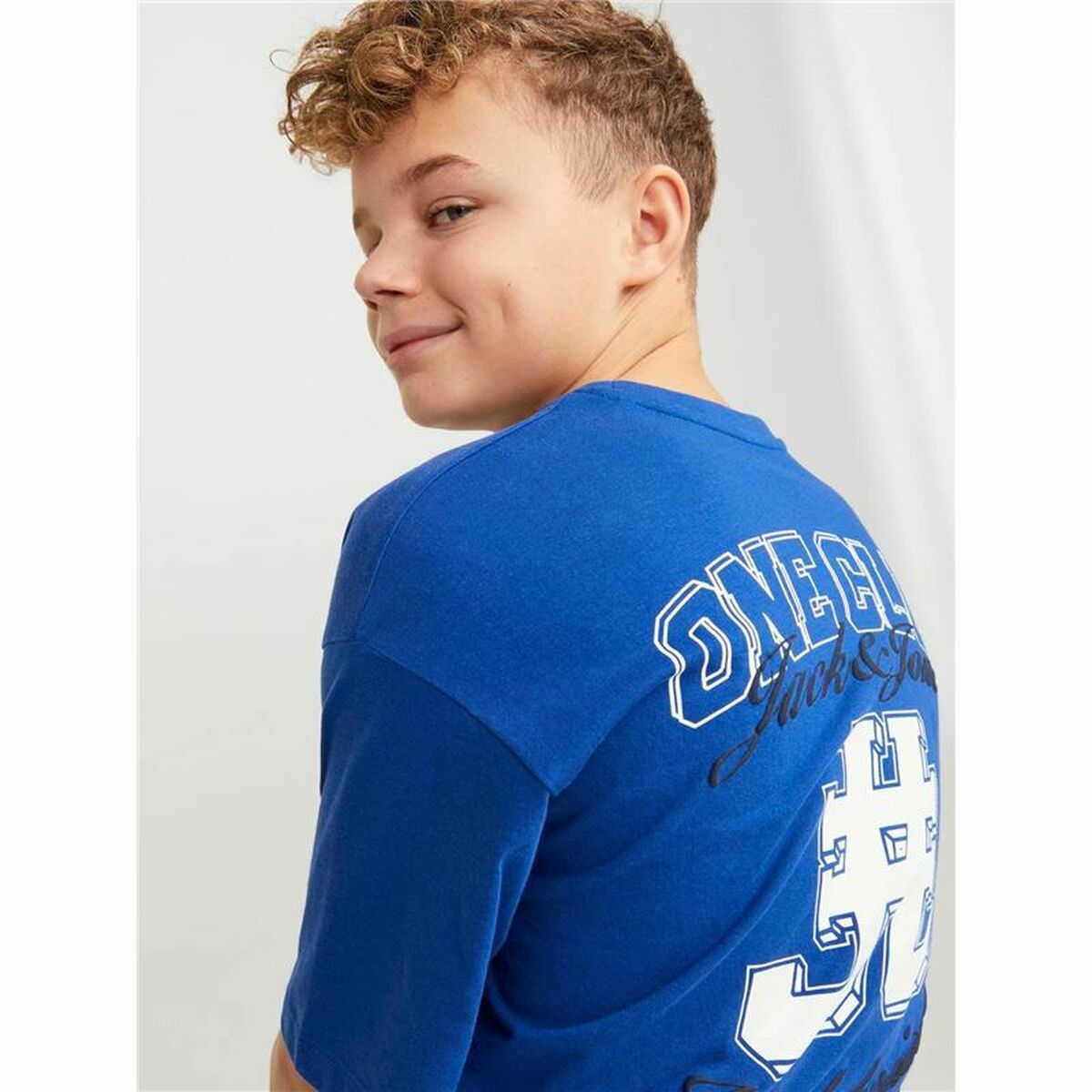 Child's Short Sleeve T-Shirt Jack & Jones Jorcole Back Print Dark blue-2