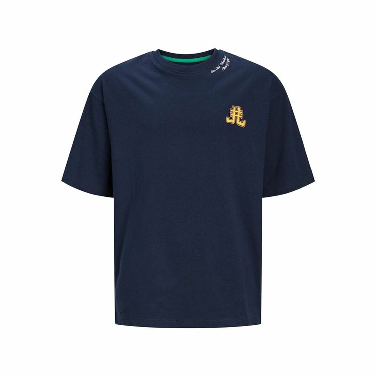 Child's Short Sleeve T-Shirt Jack & Jones Jorcole Back Print Navy Blue-0