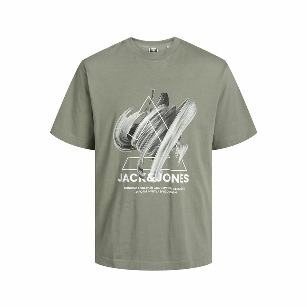 Children’s Short Sleeve T-Shirt Jack & Jones Jcotint Tee Ss Khaki-0