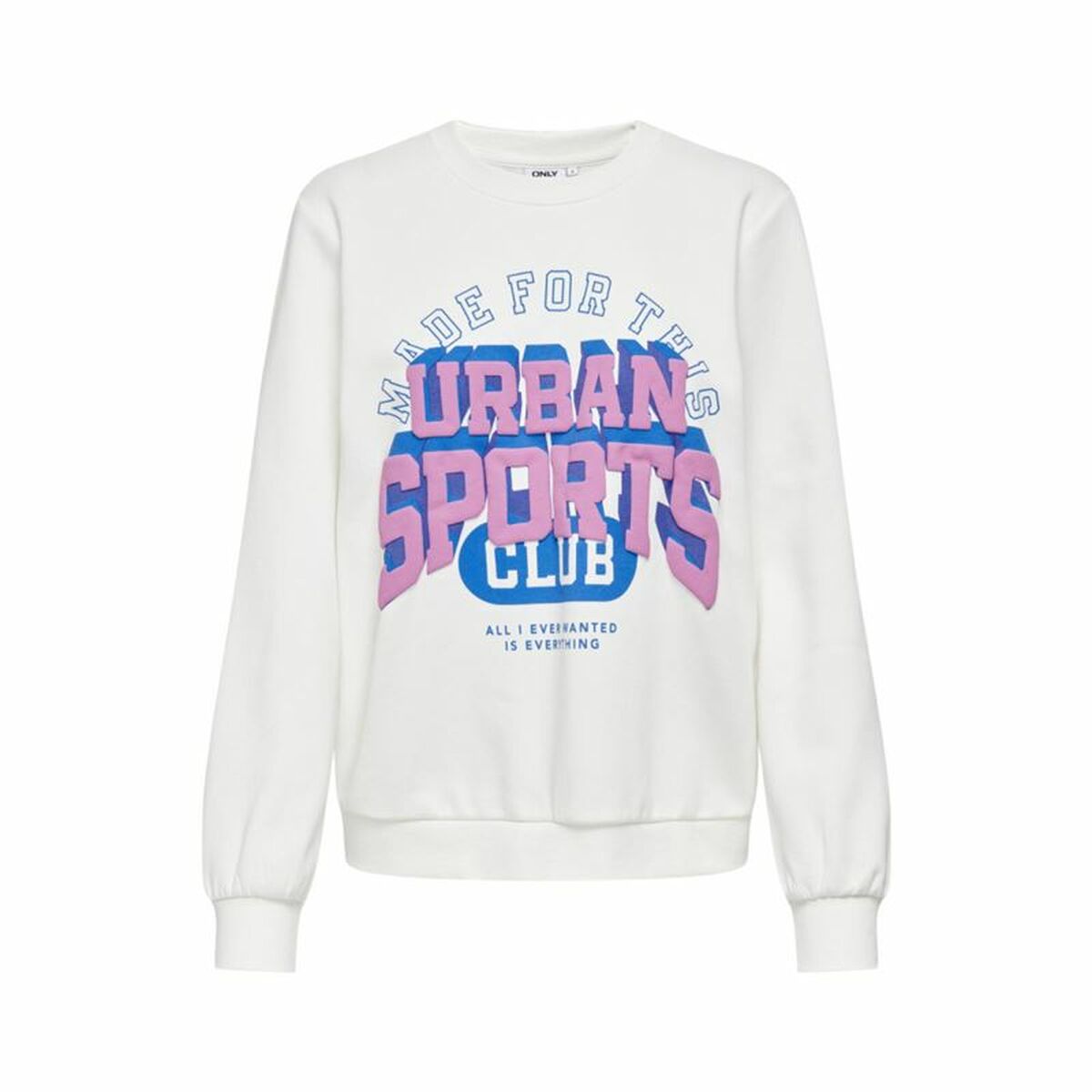 Women’s Sweatshirt without Hood Only Onlkimmie White-0