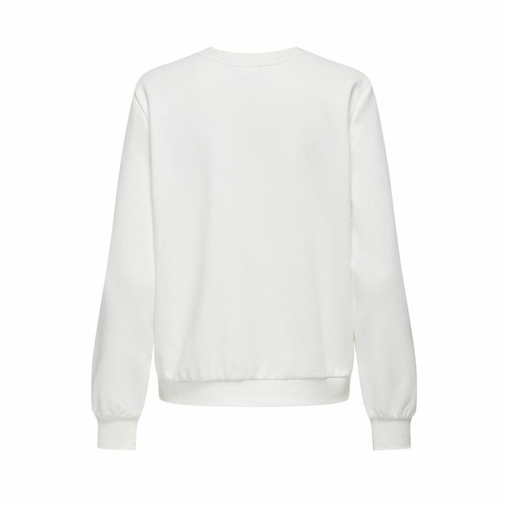 Women’s Sweatshirt without Hood Only Onlkimmie White-2
