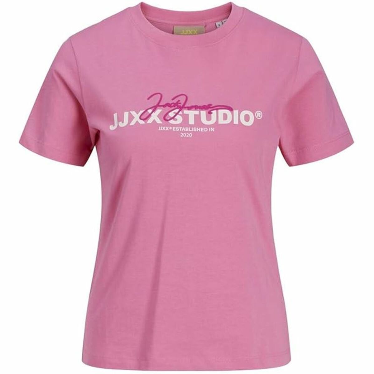 Women’s Short Sleeve T-Shirt Jack & Jones Jxamy Reg Pink-0