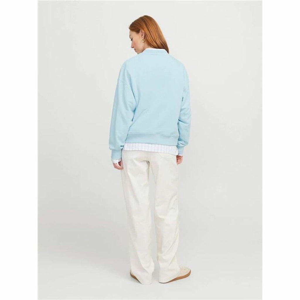 Women’s Sweatshirt without Hood Jack & Jones Jxalfa Rlx Lsw Light Blue-4