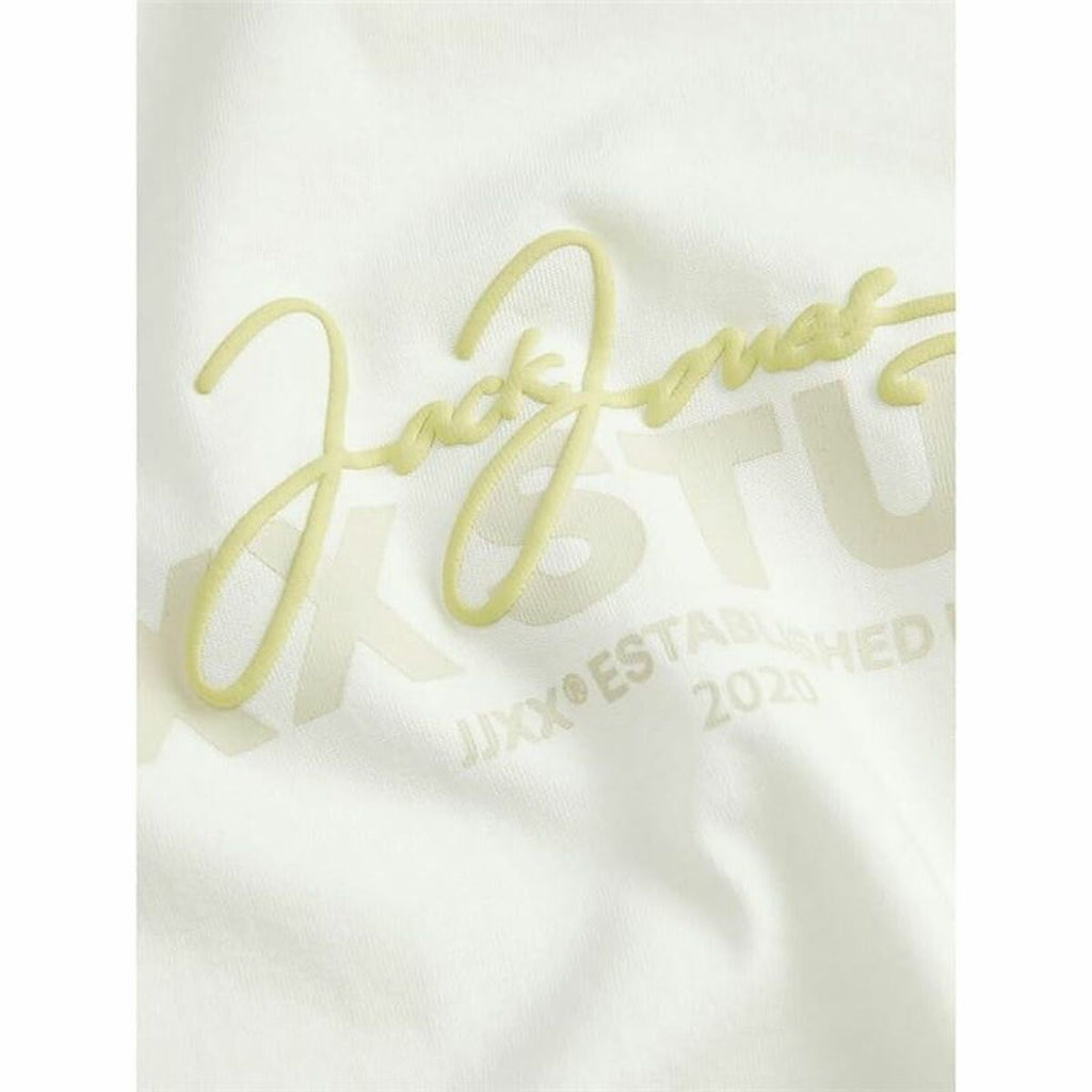 Women’s Short Sleeve T-Shirt Jack & Jones Jxamy Reg Beige-2