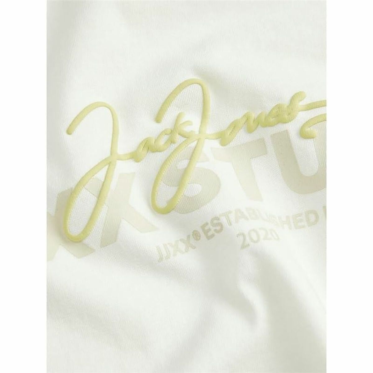 Women’s Short Sleeve T-Shirt Jack & Jones Jxamy Reg Beige-2