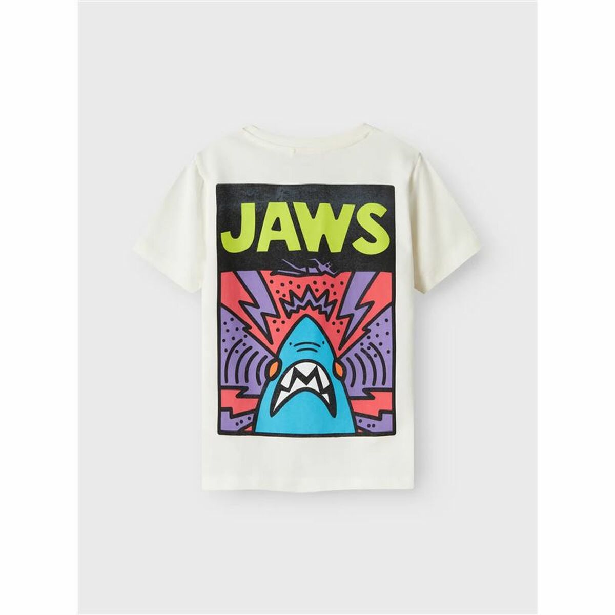 Child's Short Sleeve T-Shirt Name It Nkmmakai Jaws Nreg Box Sky-5