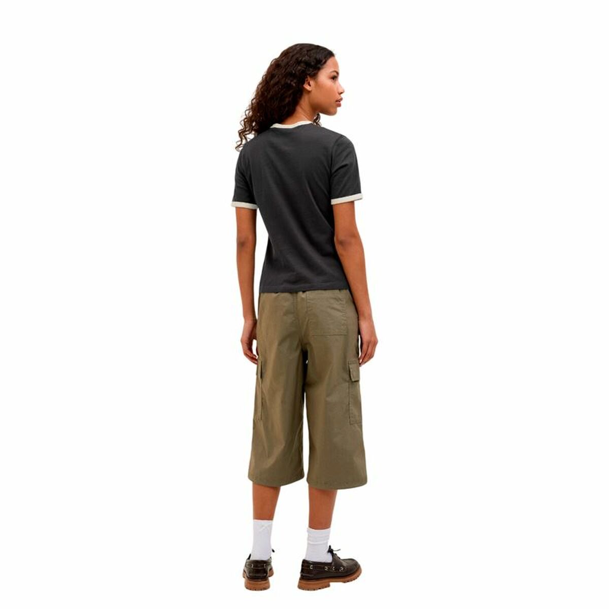 Women’s Short Sleeve T-Shirt Jack & Jones Jxperle Reg Fit Black-2