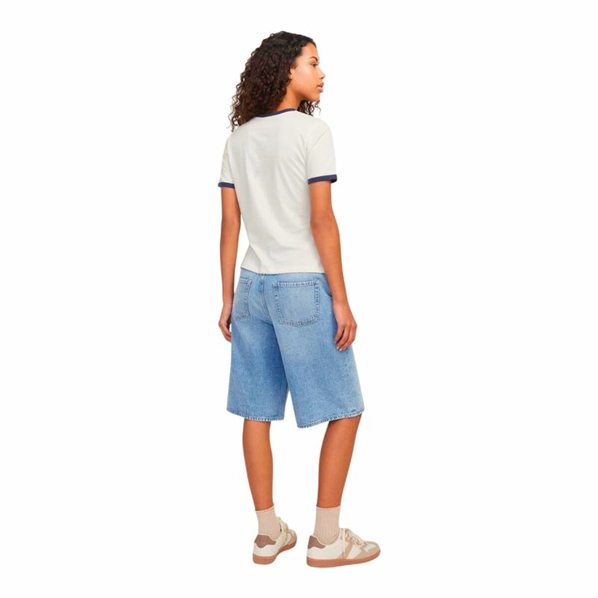 Women’s Short Sleeve T-Shirt Jack & Jones Jxperle Reg Fit White-2