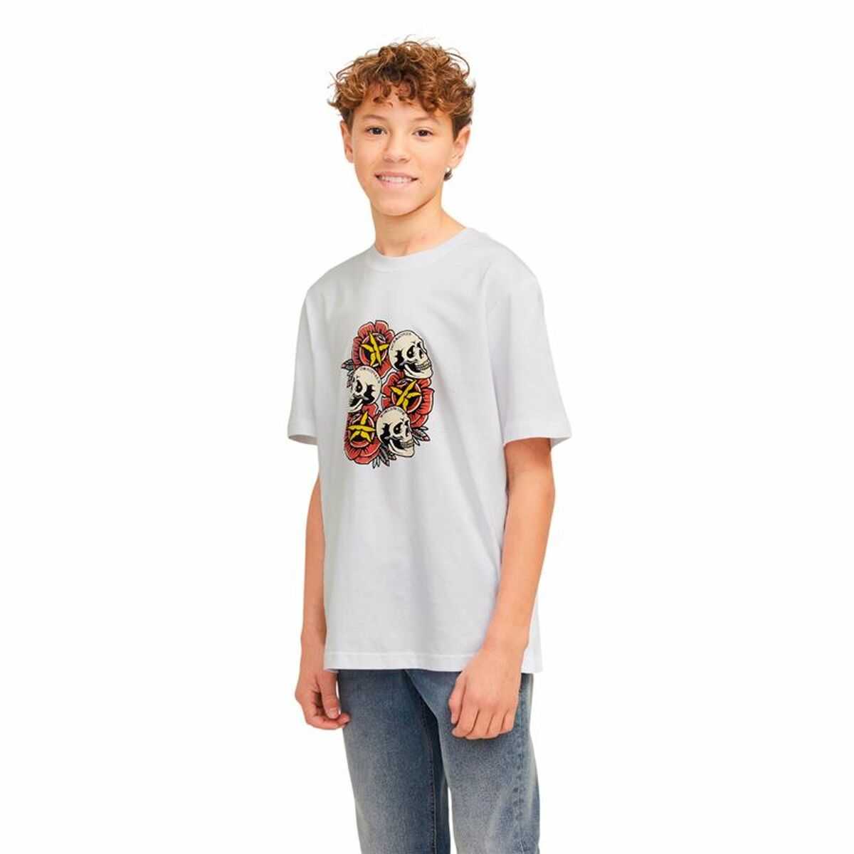 Children’s Short Sleeve T-Shirt Jack & Jones Joranatomy Skull Ss Crew Neck-3