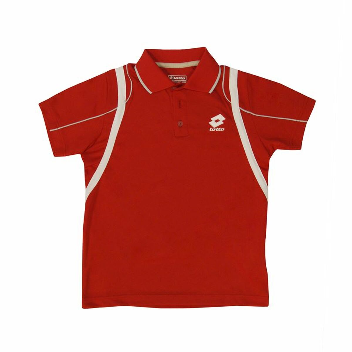 Children’s Short Sleeve Polo Shirt Lotto Attack PL Red-0