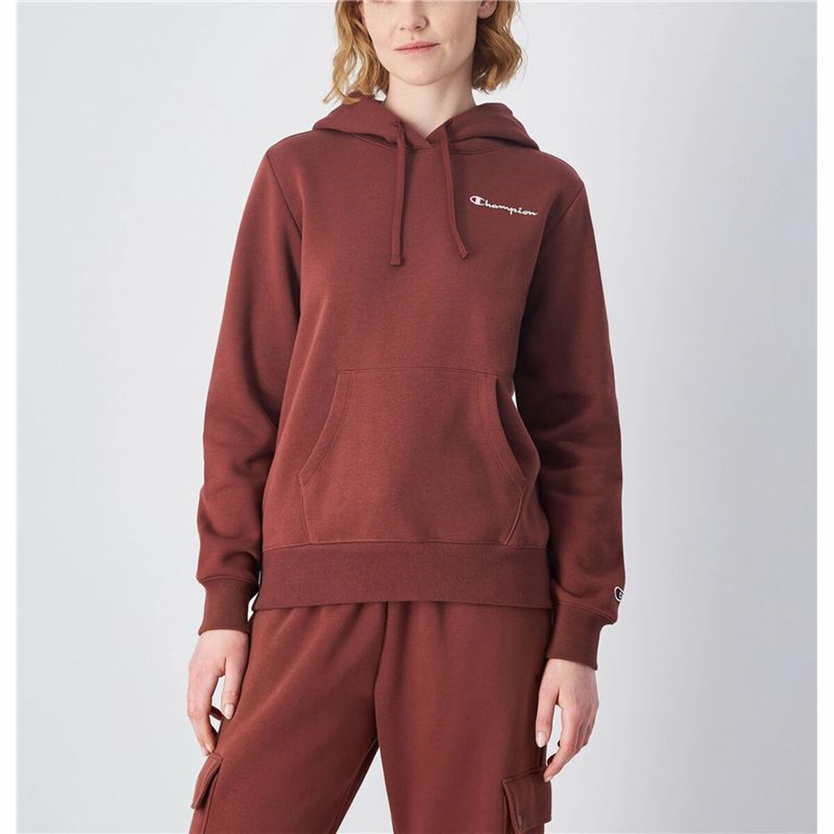 Women’s Hoodie Champion Brown-3
