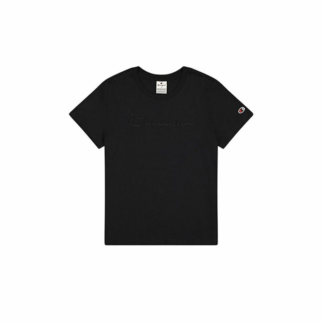 Women’s Short Sleeve T-Shirt Champion Champion Crewneck Black-0