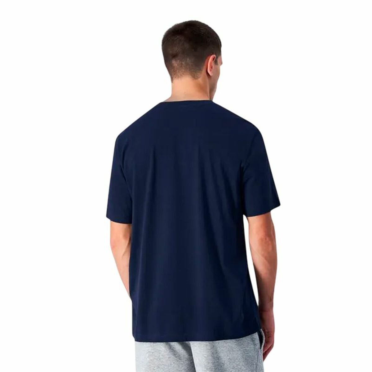 Men’s Short Sleeve T-Shirt Champion Champion Crewneck Navy Blue-2