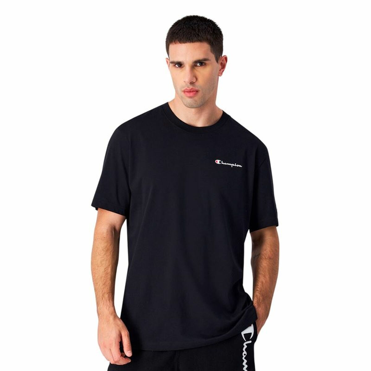 Men’s Short Sleeve T-Shirt Champion Champion Crewneck Black-3
