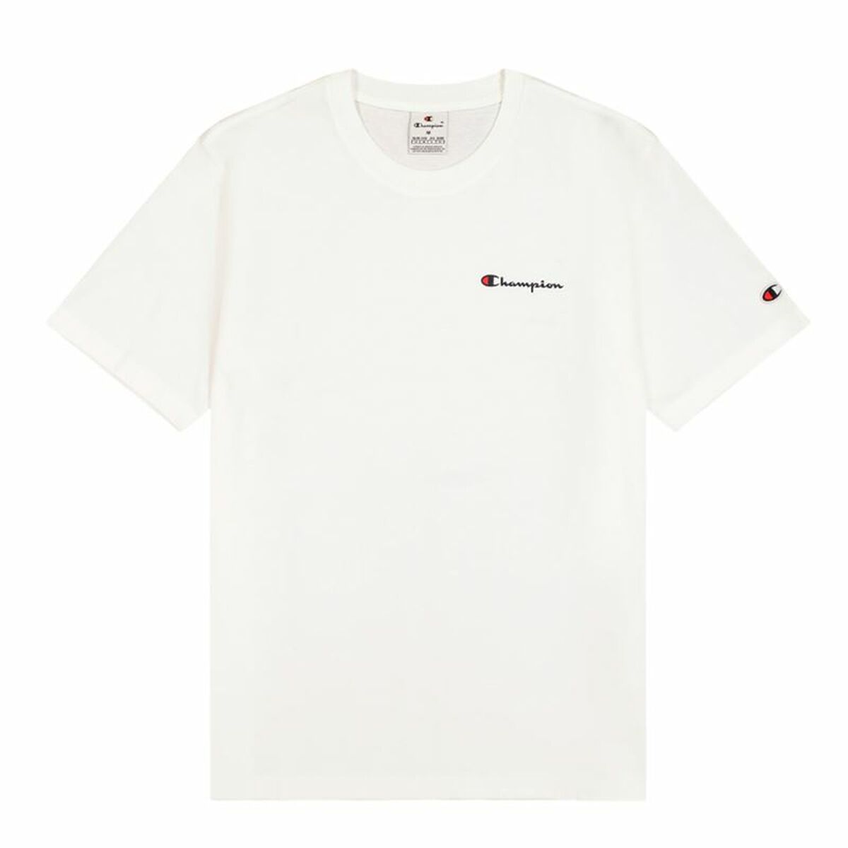 Men’s Short Sleeve T-Shirt Champion Crewneck White-0
