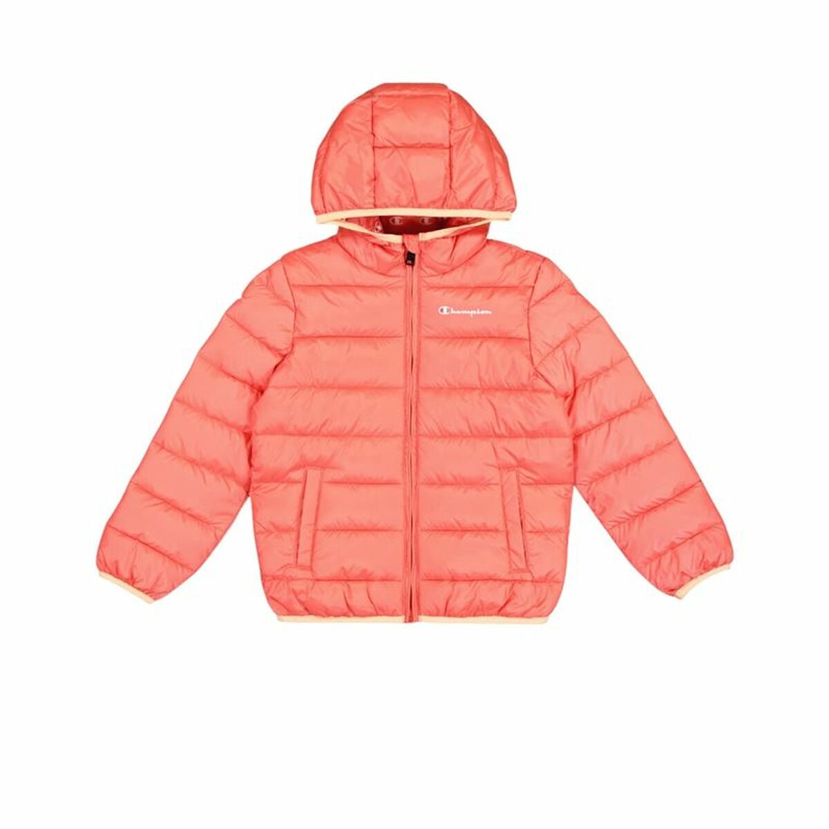 Men's Sports Jacket Champion Hooded Coral-0