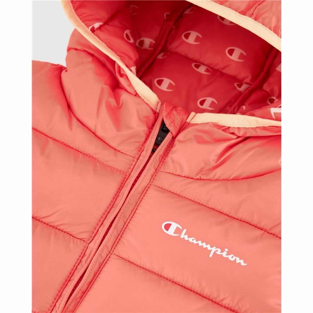 Men's Sports Jacket Champion Hooded Coral-2