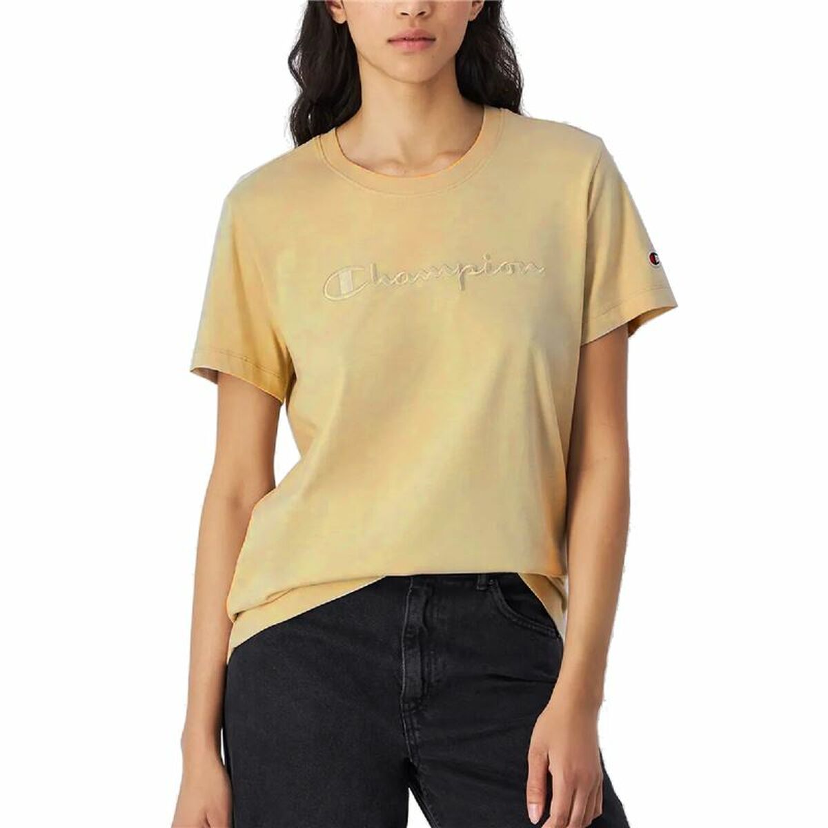 Women’s Short Sleeve T-Shirt Champion Crewneck-0