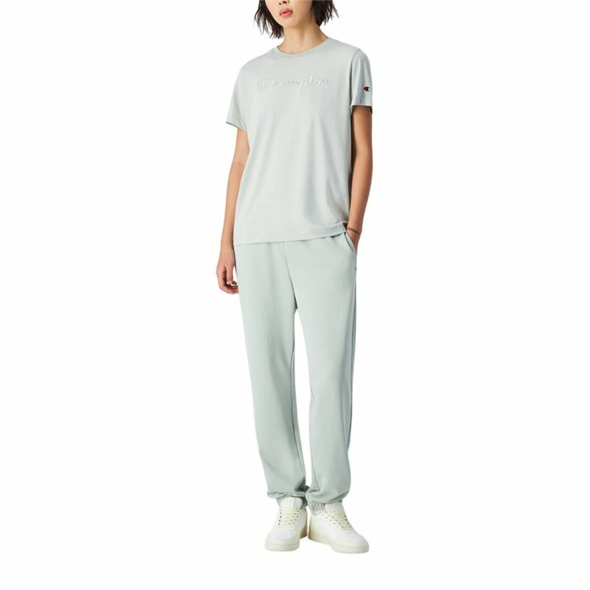 Women’s Short Sleeve T-Shirt Champion Champion SS Blue Green-4