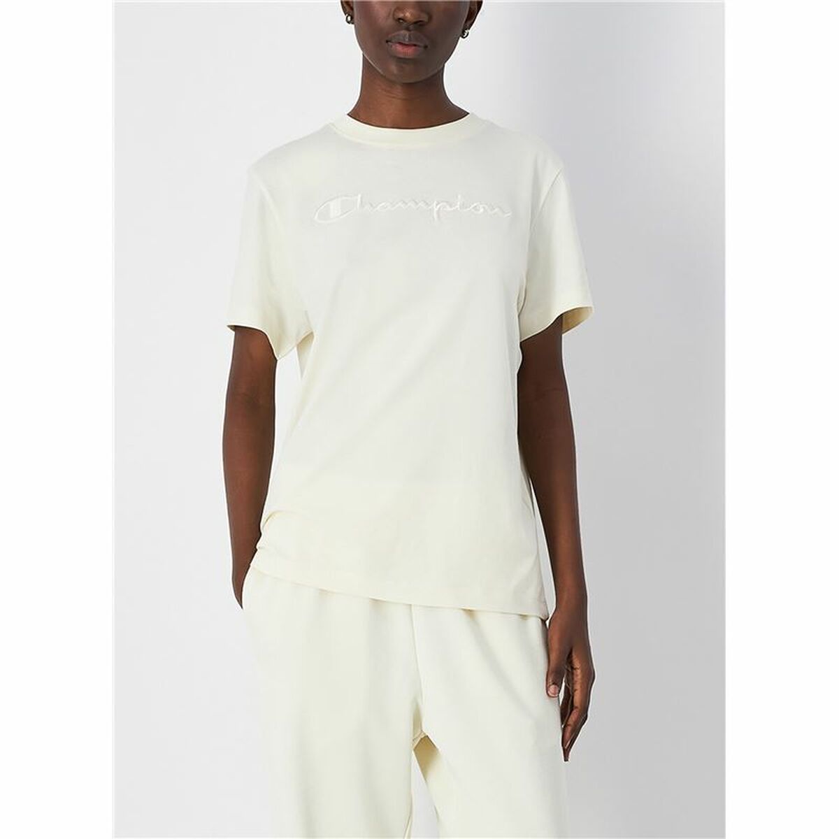 Women’s Short Sleeve T-Shirt Champion Crewneck-3