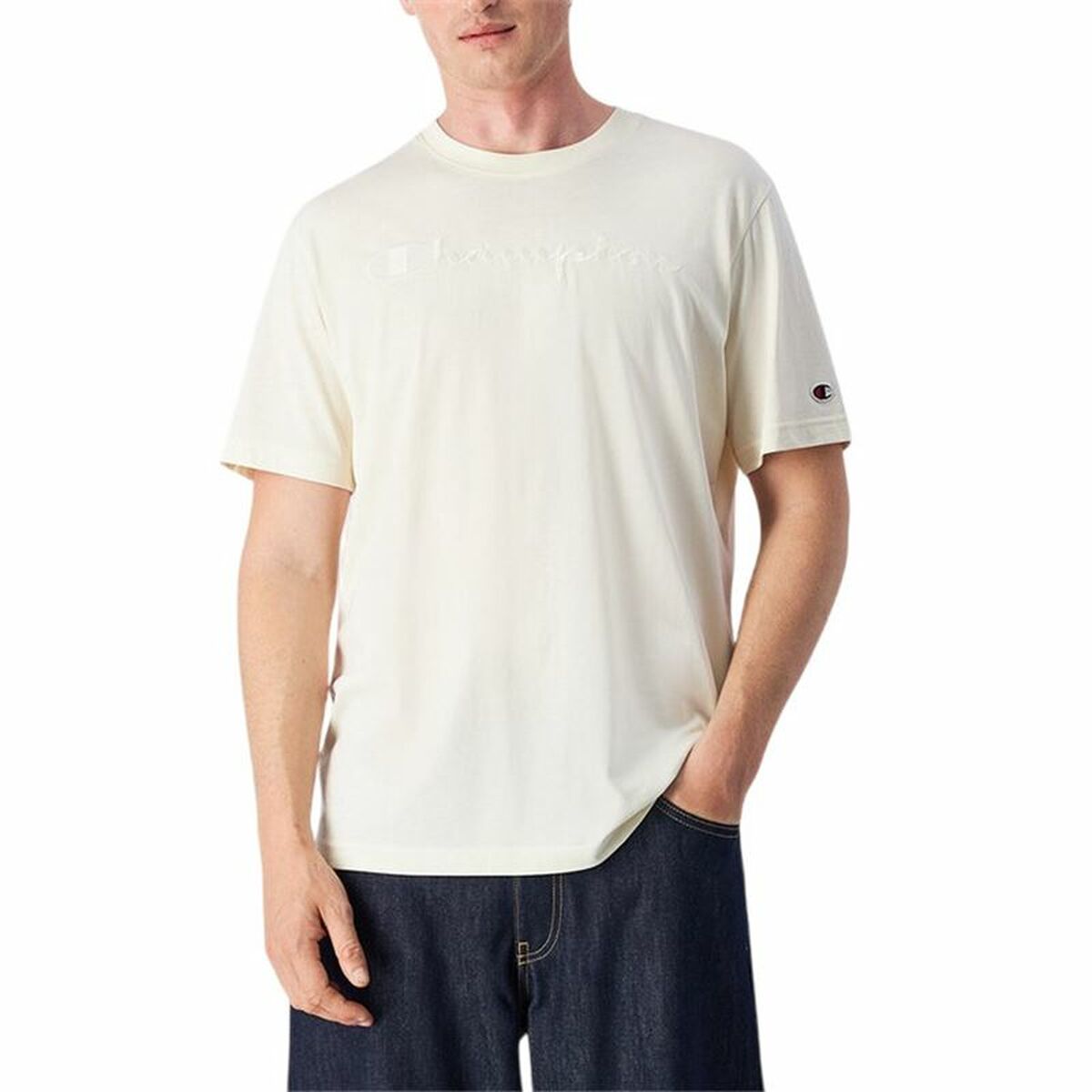 Men’s Short Sleeve T-Shirt Champion Champion SS White-2